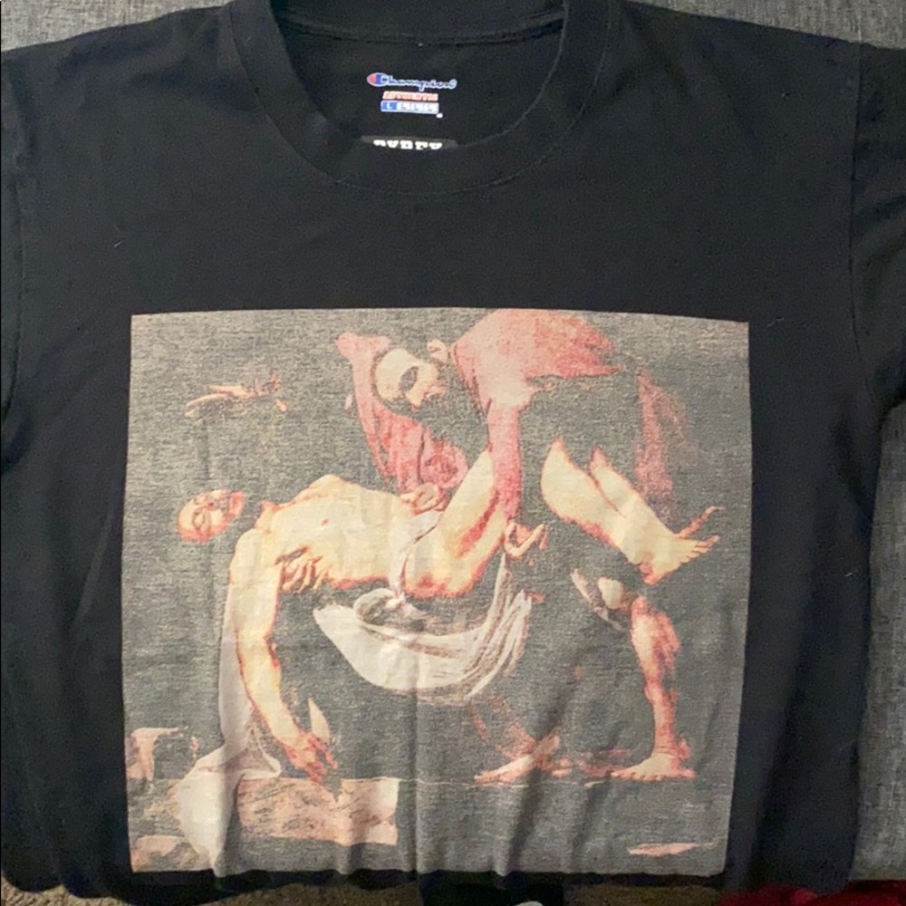 Pyrex T-Shirt Virgil Yeezy Authentic Champion sz L